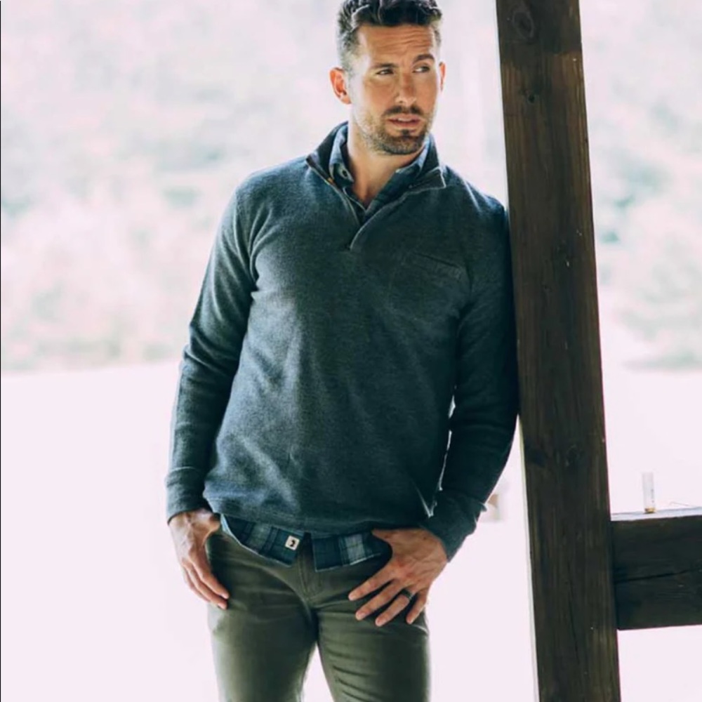 Duck Head Covey 1/4 Zip Navy Pullover